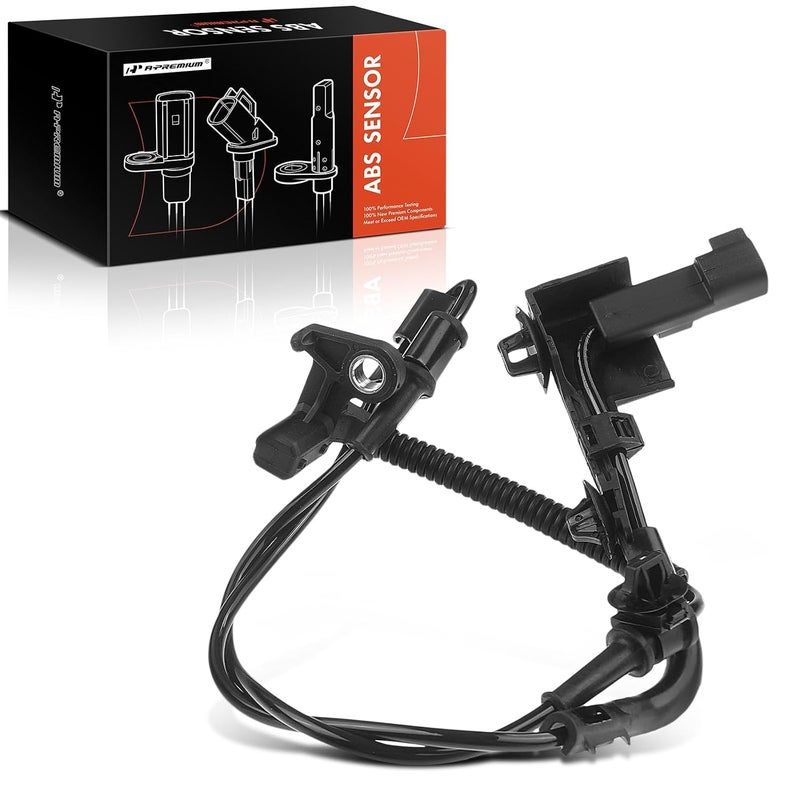 A-Premium ABS Wheel Speed Sensor Compatible with Ford, Lincoln & Mercury Models - Fusion 2010-2012, MKZ 2012, Milan 2011, Sedan - Front Right Passenger Side, Replace# AE5C2C204AC, AE5Z2C204B - Image 1