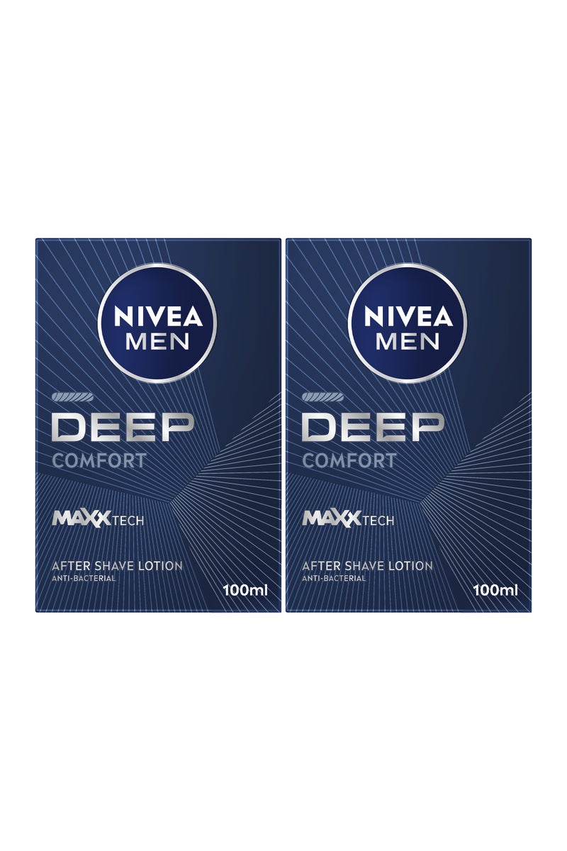 Nivea Deep After Shave Lotion With Black Carbon And Woody Scent Pack Of 2 - Image 1