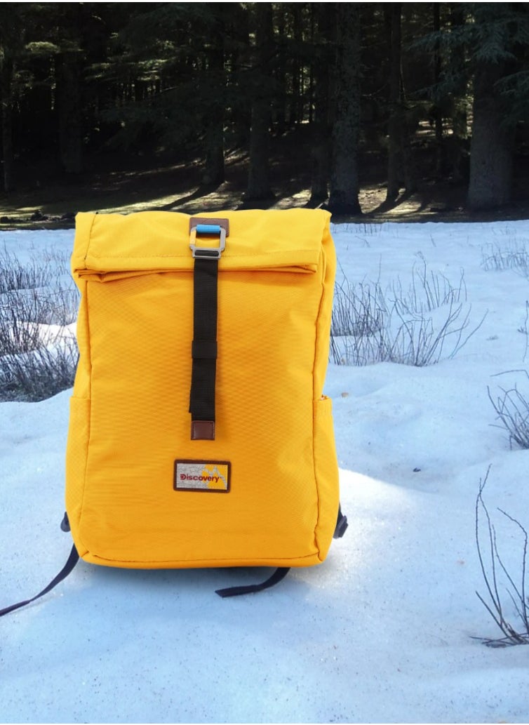 Discovery ICON Roll Top 15L Backpack Ocher, Durable Lightweight Multi Compartment Travel Bag, Padded Laptop/Tablet Pocket RFID, Adjustable Strap With Luggage Fix Strap, Men Women School Outdoor - pzsku/Z067F22E2D185689D15B3Z/45/_/1739530579/5ff4f80a-70df-402c-8d53-ef0d2834912a