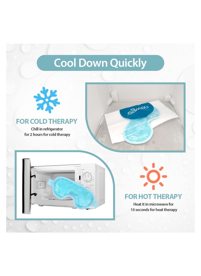SYOSI - Eye Mask Cooling Reusable Eye Mask with Gel Beads for Hot Cold Therapy, Pain Relief Mask and Eye Pillow for Puffy Eyes Stress Relief, Migraine, Headache and Sinus Pain - Image 1