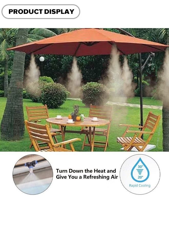 Outdoor Irrigation Spray & Mist Cooling System - with Adjustable Nozzles & Drip , for Gardens, Patio Cooling & Plant Hydration (Energy-Smart Micro Spray) - Image 5