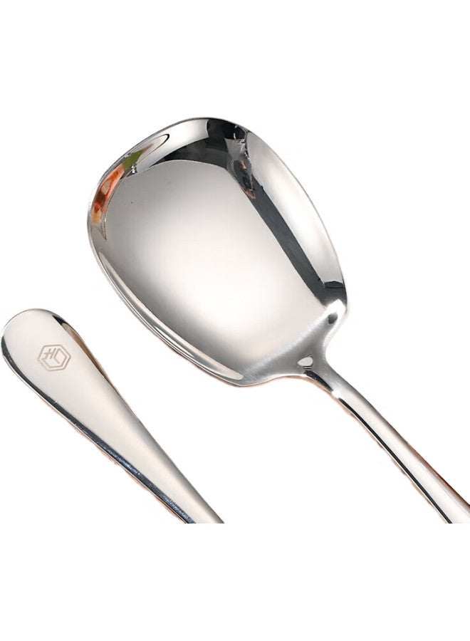 JD.com Jingzao 304 Stainless Steel Spoon, Large Serving Spoon, Household Public Spoon, Serving Spoon, Hotel Long-Handled Thickened Spoon - Image 2