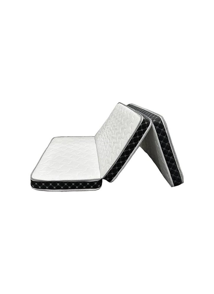 Comfy Comfy White Satin Folding Medicated Portable Mattress 180 X 90 X 10Cm With Black Border  - Image 4