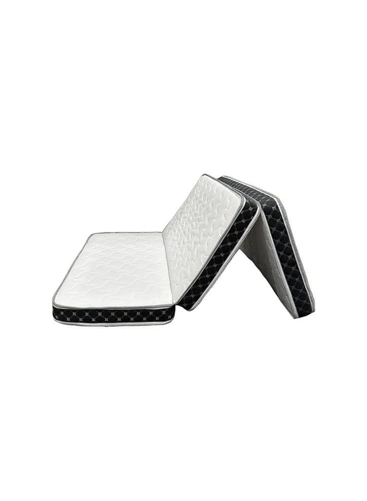 Comfy White Satin Folding Medicated Portable Mattress 180 X 90 X 10Cm With Black Border - Image 5
