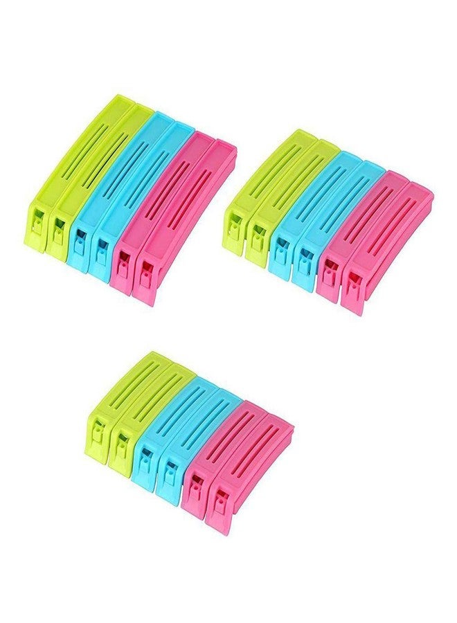 Kitchenwell 18Pc Plastic Food Snack Bag Pouch Clip Sealer for Keeping Food Fresh for Home, Kitchen, Camping Snack Seal Sealing Bag Clips (Multi-Color) | (Pack of 18)| - Image 1
