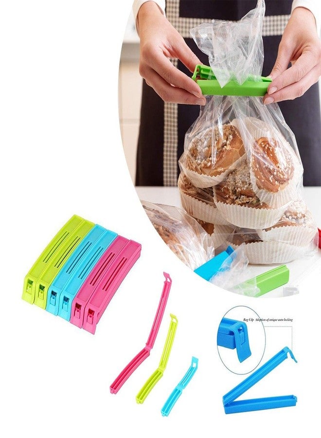 Kitchenwell 18Pc Plastic Food Snack Bag Pouch Clip Sealer for Keeping Food Fresh for Home, Kitchen, Camping Snack Seal Sealing Bag Clips (Multi-Color) | (Pack of 18)| - Image 3