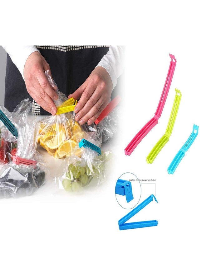 Kitchenwell 18Pc Plastic Food Snack Bag Pouch Clip Sealer for Keeping Food Fresh for Home, Kitchen, Camping Snack Seal Sealing Bag Clips (Multi-Color) | (Pack of 18)| - Image 4