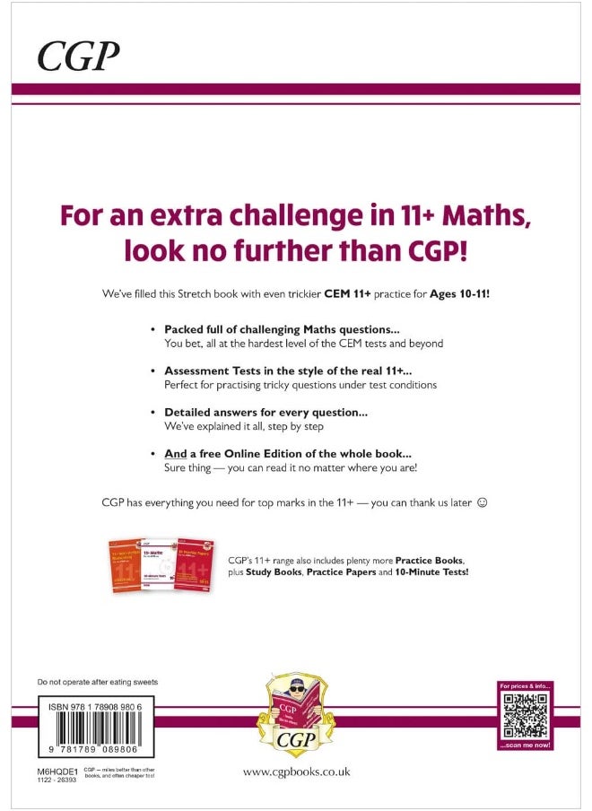 null - 11+ CEM Maths Stretch Practice Book & Assessment Tests - Ages 10-11 (with Online Edition) - Image 1