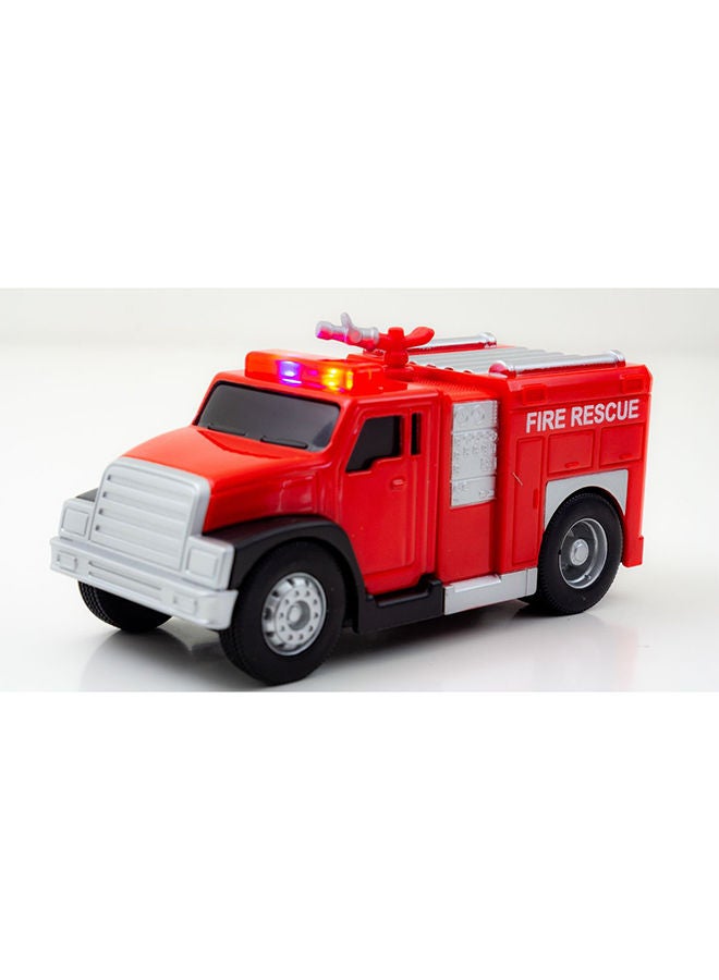 Maisto Fresh Metal 3.75 inch Rescue Fire Truck with Lights Model Vehicle Gift for All Age Boys and Girls. - Image 2
