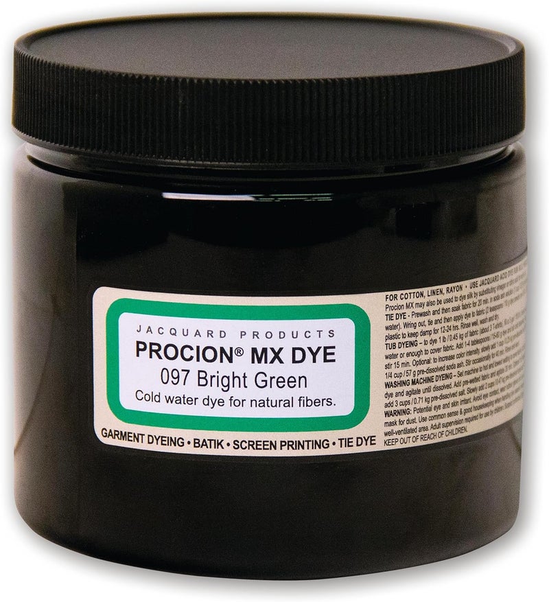 Jacquard Procion MX Dye 8oz - Bright Green for Natural Fibers - Image 1