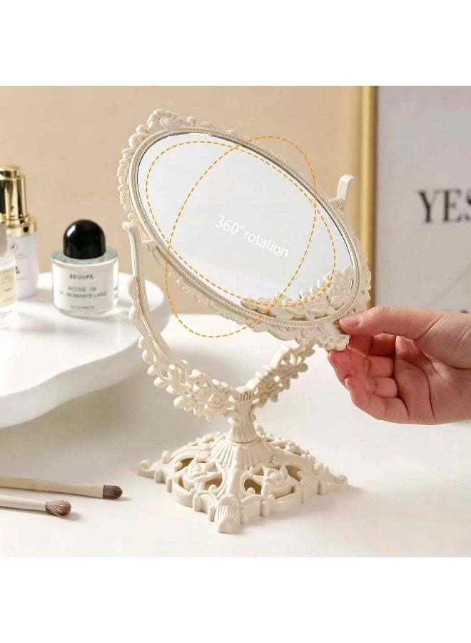 Makeup mirror, desktop large mirror, household rotating vanity mirror - Image 2