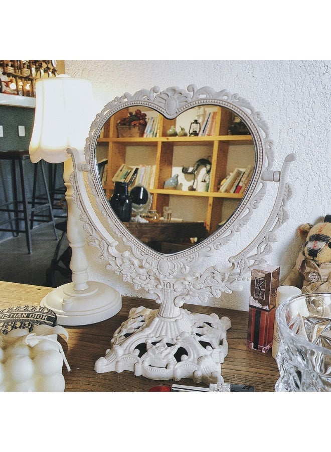 Makeup mirror, desktop large mirror, household rotating vanity mirror - Image 1