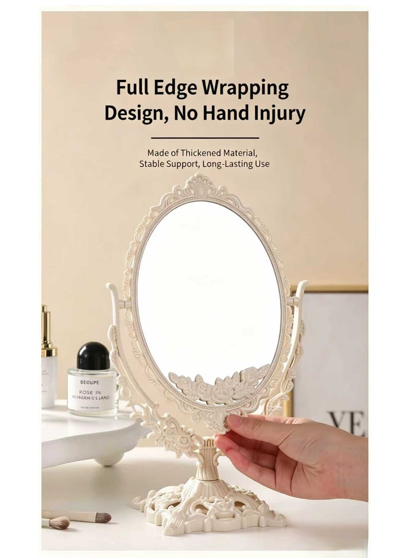 Makeup mirror, desktop large mirror, household rotating vanity mirror - Image 5