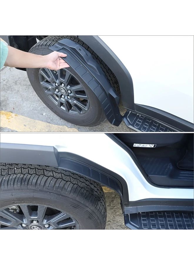 Toyota Prado LC250 Rear Wheel Liner Set PP Soft Plastic Black 2Pcs - Image 2