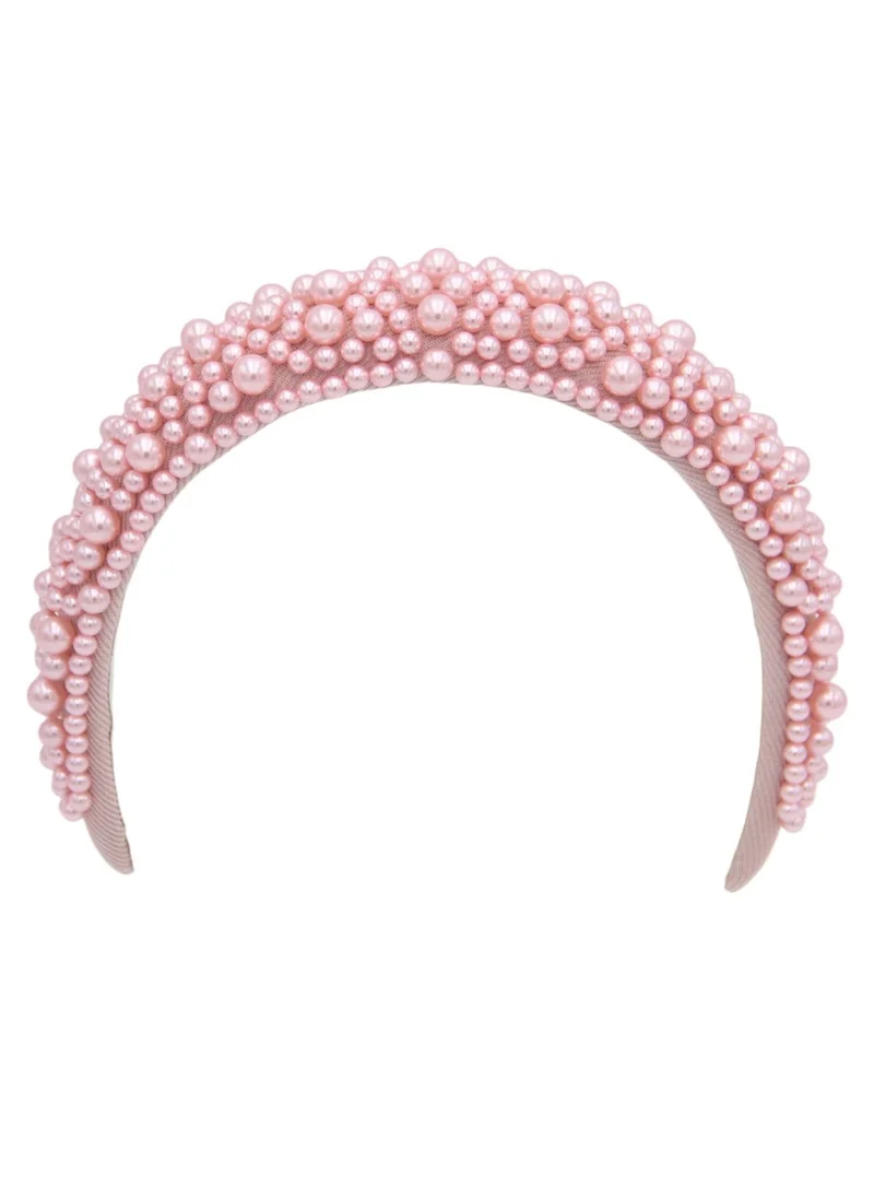 D'Daniela Headband Olivia For Women's and  Girls Pink Pearl