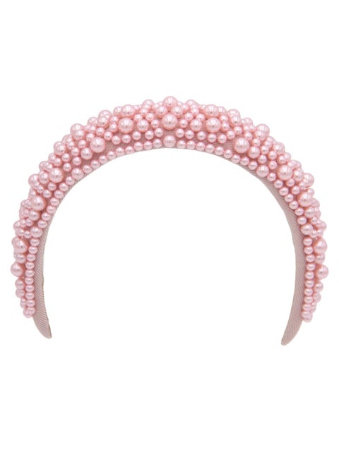 Headband Olivia For Women's and  Girls Pink Pearl