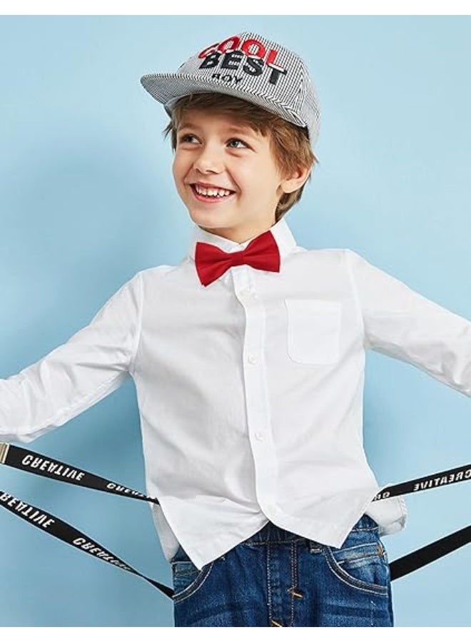 Tanyaz Boys Pre tied Solid Bow Tie Fancy Plain Adjustable for Parties Birthdays and Kids - Image 2