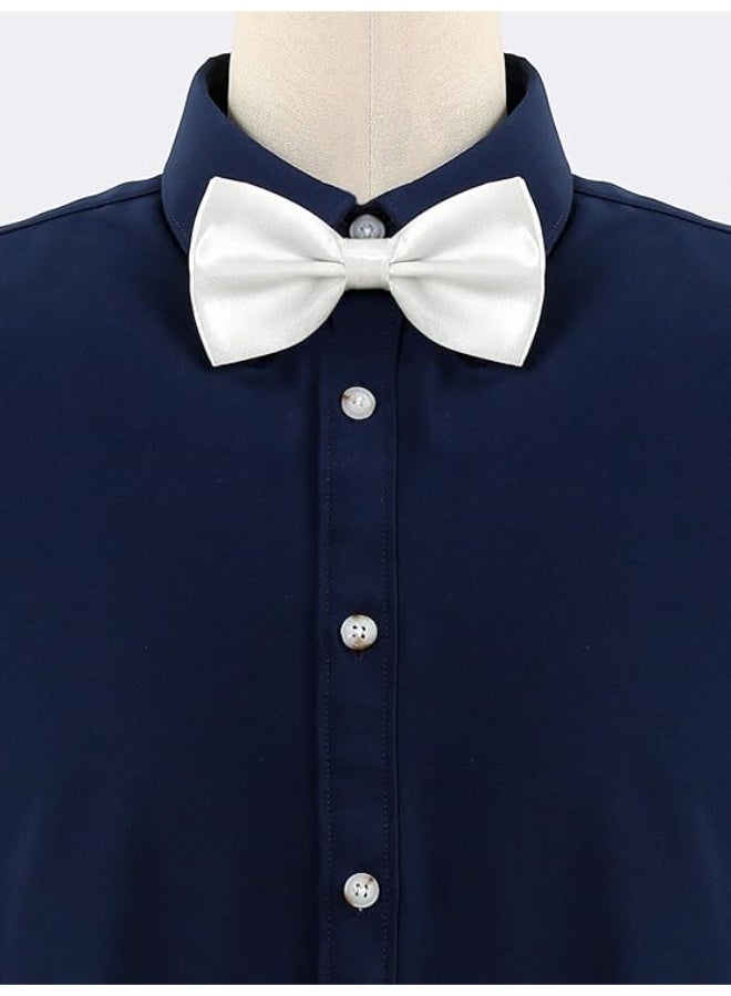 Tanyaz Boys Pre tied Solid Bow Tie Fancy Plain Adjustable for Parties Birthdays and Kids - Image 3