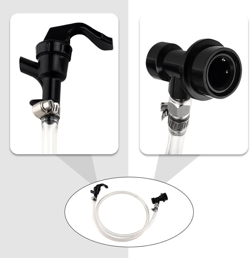 MRbrew Picnic Faucet, 2 Pieces Plastic Draft Beer Dispensing Spigot Keg Tap for Home Brewing Kegging Cornelius Corny Hose Tubing Line - Image 5