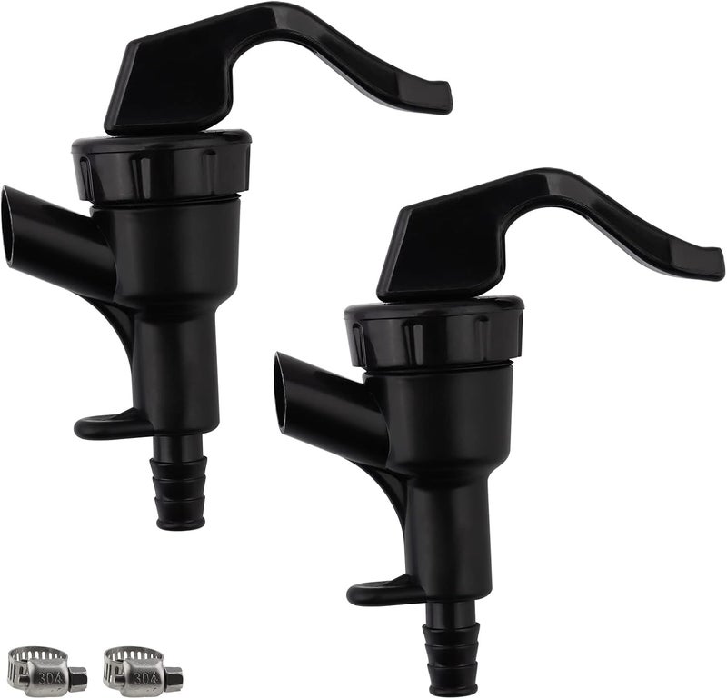MRbrew Picnic Faucet, 2 Pieces Plastic Draft Beer Dispensing Spigot Keg Tap for Home Brewing Kegging Cornelius Corny Hose Tubing Line - Image 1