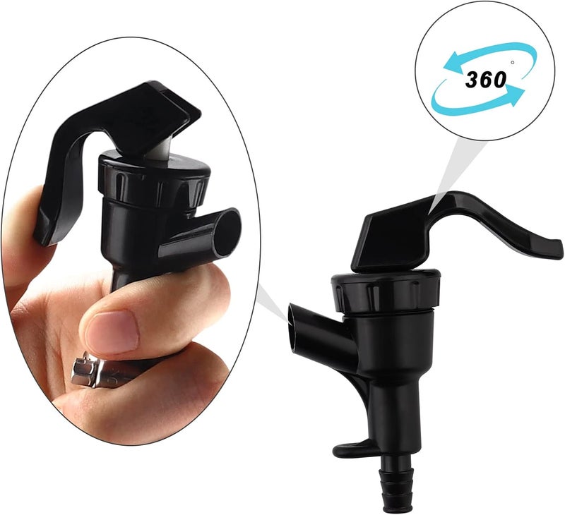 MRbrew Picnic Faucet, 2 Pieces Plastic Draft Beer Dispensing Spigot Keg Tap for Home Brewing Kegging Cornelius Corny Hose Tubing Line - Image 2