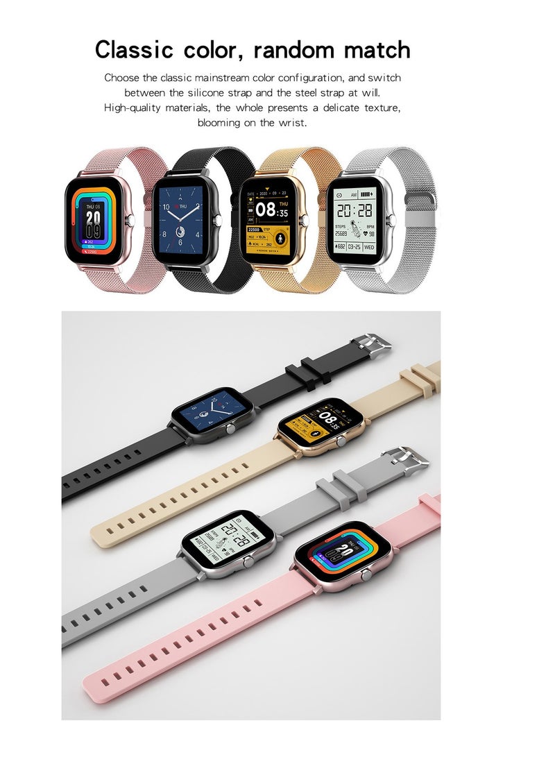 AROAQ ساعة ذكية، ساعة تتبع اللياقة البدنية المقاومة للماء من Graysemilan، ساعة ذكية رقمية مزودة بمكالمات بلوتوث، ساعة يد كبيرة الحجم للرجال والنساء - Image 3