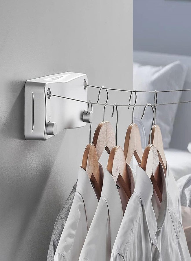XBEY Retractable Washing Line,Wall Mounted Laundry line, Clothes Drying Rope for Indoor and Outdoor,Extendable Clotheslines,Heavy Duty Double Cloth Drying Rope for Balcony (Cloth Drying Line Stand) - Image 2
