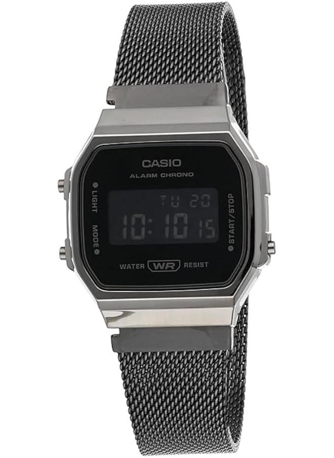 CASIO - Casio Watch for Unisex A168WEMB-1BDF Digital Mesh Band Black - Image 1