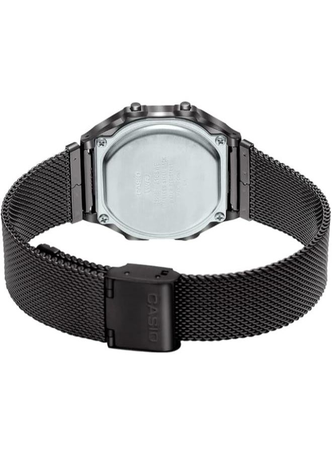 CASIO - Casio Watch for Unisex A168WEMB-1BDF Digital Mesh Band Black - Image 1