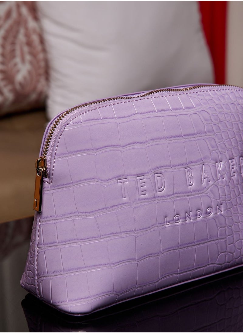 Ted Baker - Crocala Imitation Croc Makeup Bag - Image 1