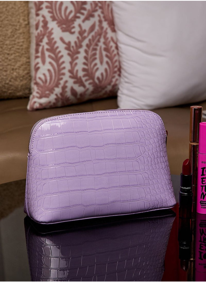 Ted Baker - Crocala Imitation Croc Makeup Bag - Image 1