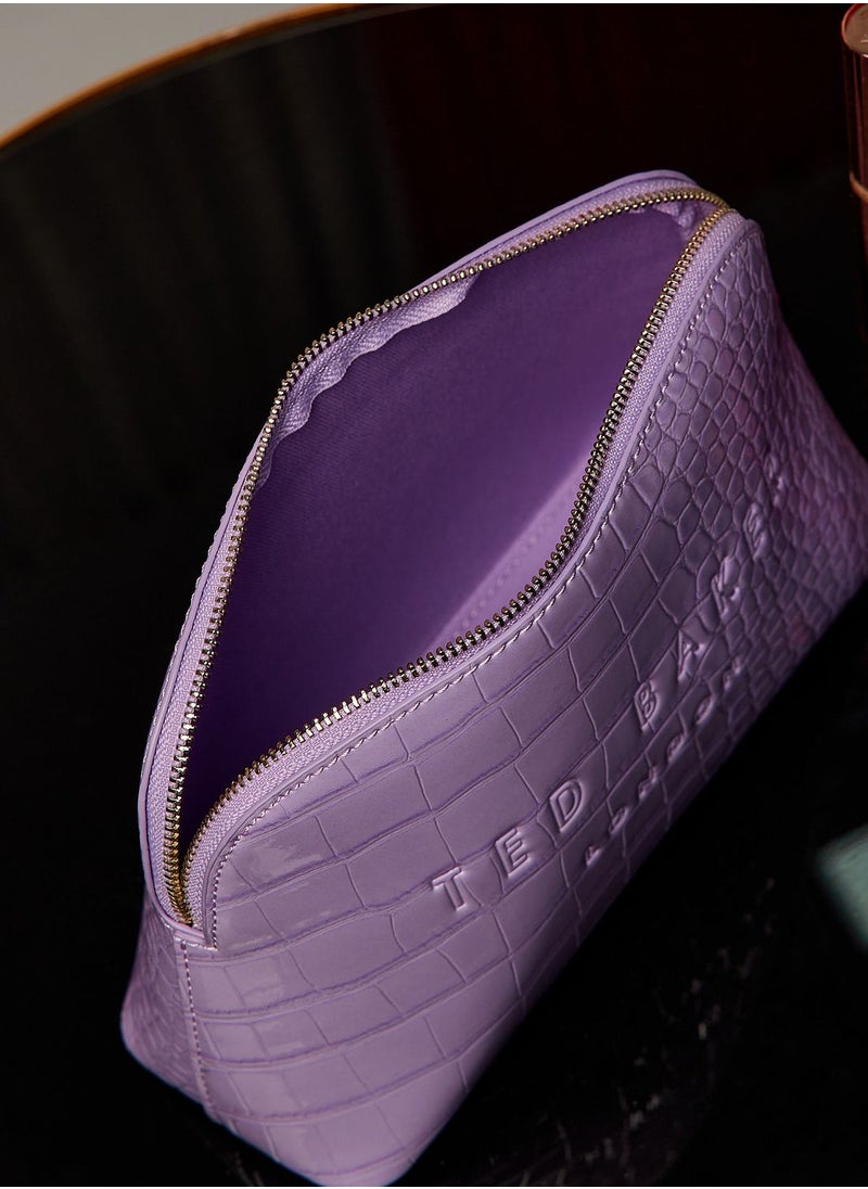 Ted Baker - Crocala Imitation Croc Makeup Bag - Image 1