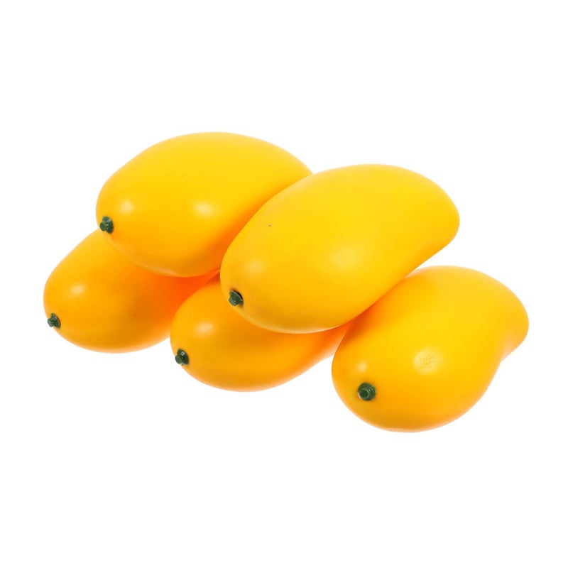 5 Pcs Artificial Mango Ornaments Simulation Fruit Decor For Home Photography Restaurant Displays Creative Storytelling Vibrant Decorative Props - Image 2