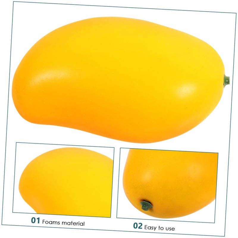 5 Pcs Artificial Mango Ornaments Simulation Fruit Decor For Home Photography Restaurant Displays Creative Storytelling Vibrant Decorative Props - Image 4
