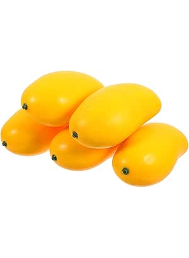 5 Pcs Artificial Mango Ornaments Simulation Fruit Decor For Home Photography Restaurant Displays Creative Storytelling Vibrant Decorative Props - Image 1