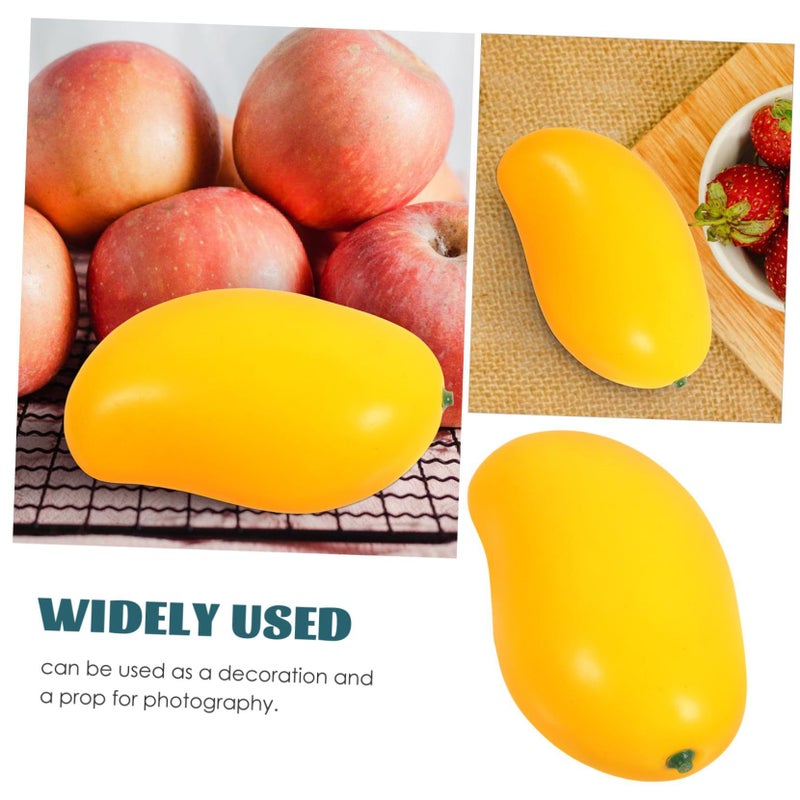 5 Pcs Artificial Mango Ornaments Simulation Fruit Decor For Home Photography Restaurant Displays Creative Storytelling Vibrant Decorative Props - Image 5