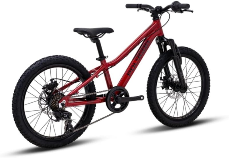 Polygon Relic 20 Kids Mountain Bike | 20-Inch Wheels | Shimano 1x6 Speed | Mechanical Disc Brakes|AL6 Alloy Frame | Red | Youth MTB Bicycle | Small - Image 2