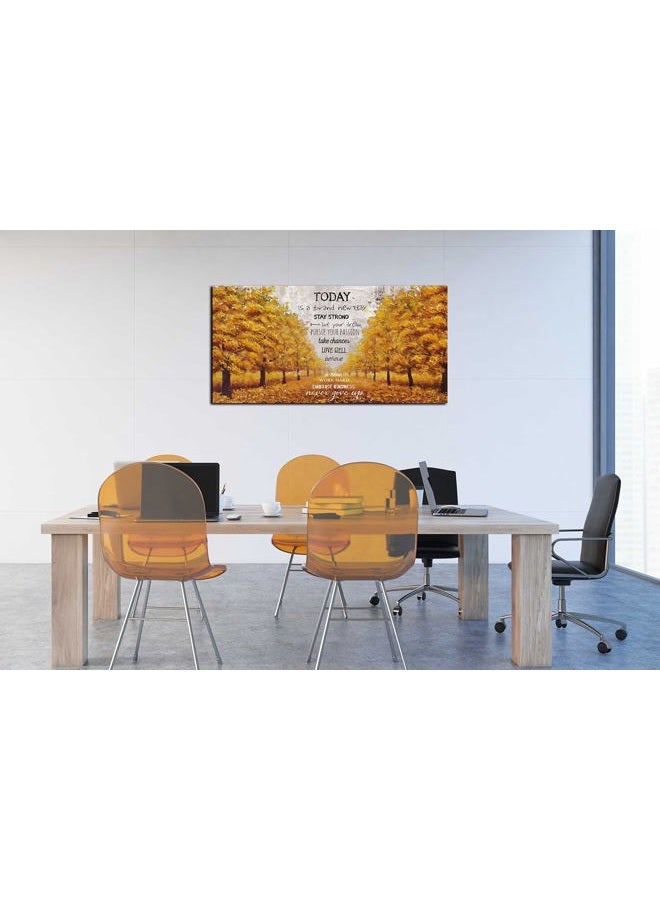 CGXART Motivational Canvas Wall-Art - Yellow Wall Decor - Inspirational Posters for Office Ready to Hang Size 20'' x 40'', Gold, 20''x40'' - Image 4