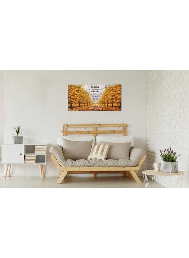 CGXART Motivational Canvas Wall-Art - Yellow Wall Decor - Inspirational Posters for Office Ready to Hang Size 20'' x 40'', Gold, 20''x40'' - Image 5