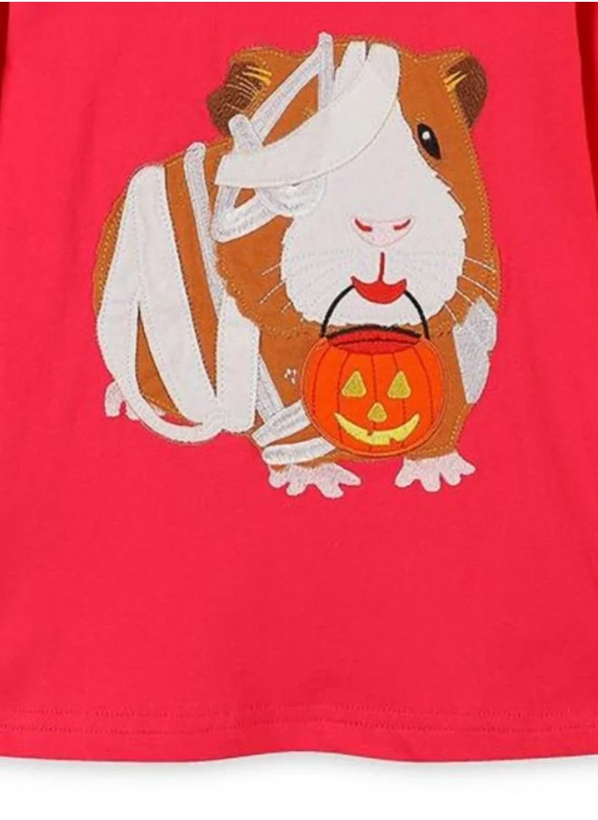 YUNIQEE Red Printed Long Sleeve Crew Neck T-Shirt