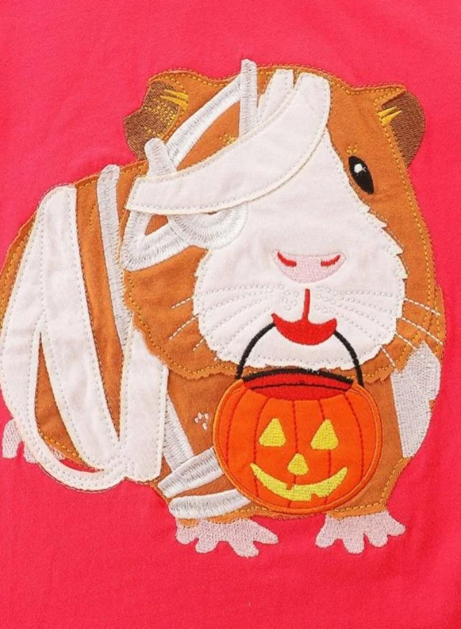 YUNIQEE Red Printed Long Sleeve Crew Neck T-Shirt