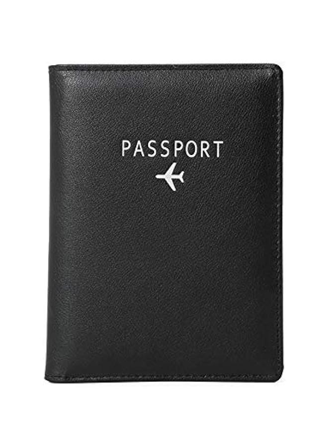 Travel Wallet & Family Leather Passport Holder Cover RFID Blocking Travel Wallet, Leather Card Case, Travel Document Organizer Case(Black) - Image 1