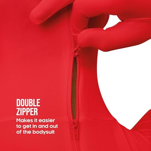 Morphsuits Spandex Bodysuit Zentai Red Adults Halloween Costume - X-Large - Image 4