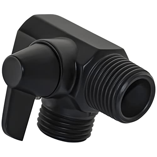 Tearel 2 Way Shower Arm Diverter Valve for Hand Held Showerhead, Matte Black - Image 1