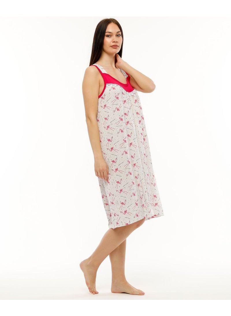 Seva Thick Strap Cotton Combed Fabric Comfortable Fit Nightgown  - Image 4