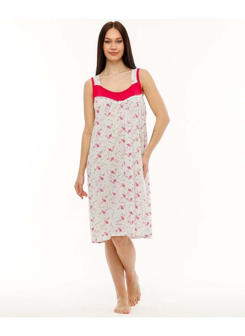 Seva Thick Strap Cotton Combed Fabric Comfortable Fit Nightgown  - Image 2