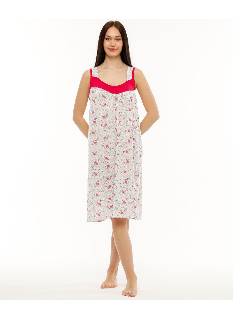 Seva Thick Strap Cotton Combed Fabric Comfortable Fit Nightgown  - Image 1