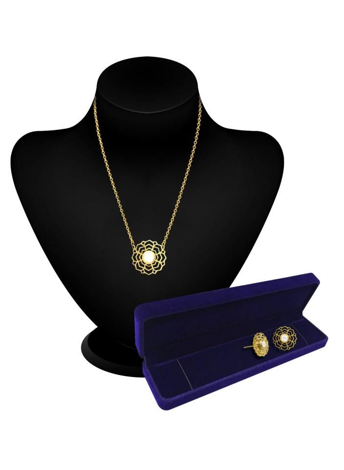 Alissa Necklace and Earring set Jewellery Set for Women Necklace Earring Set Gift for Wife Girlfriend Necklace Set - Image 1
