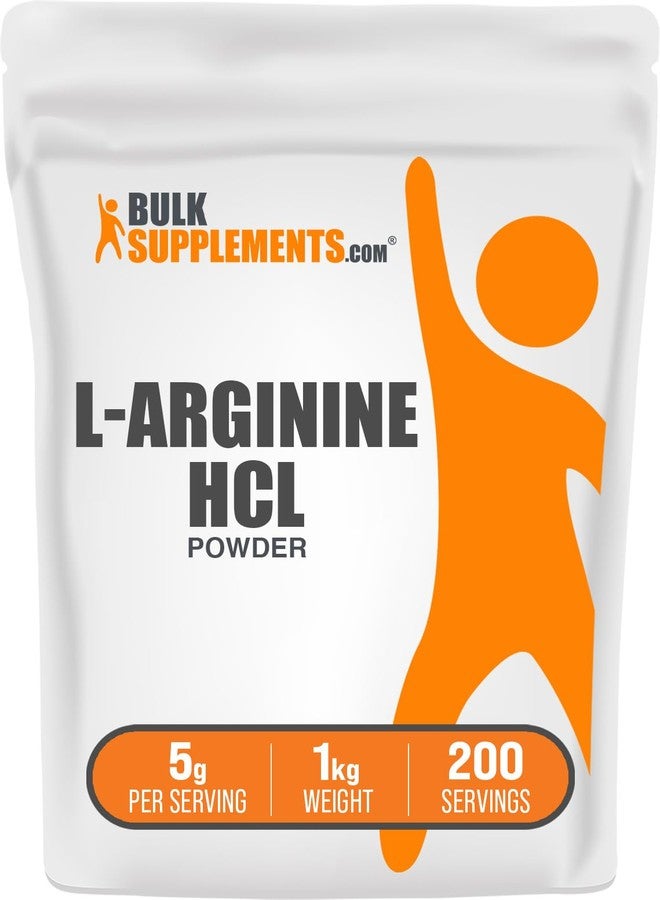 BulkSupplements.com L-Arginine HCl Powder - Nitric Oxide Supplement, Arginine Powder - Unflavored & Gluten Free, 5g per Serving, 1kg (2.2 lbs) (Pack of 1) - Image 1