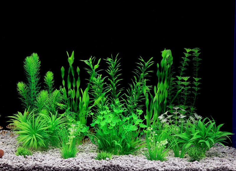 MyLifeUNIT Aquarium Plants, 20 Pack Artificial Fish Tank Plants for Aquarium Decorations (Green) - Image 5